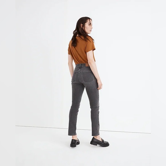 NWOT Madewell Perfect Vintage Jean - Bartlett Wash: Ripped Edition 30 Gray Black - Picture 3 of 9